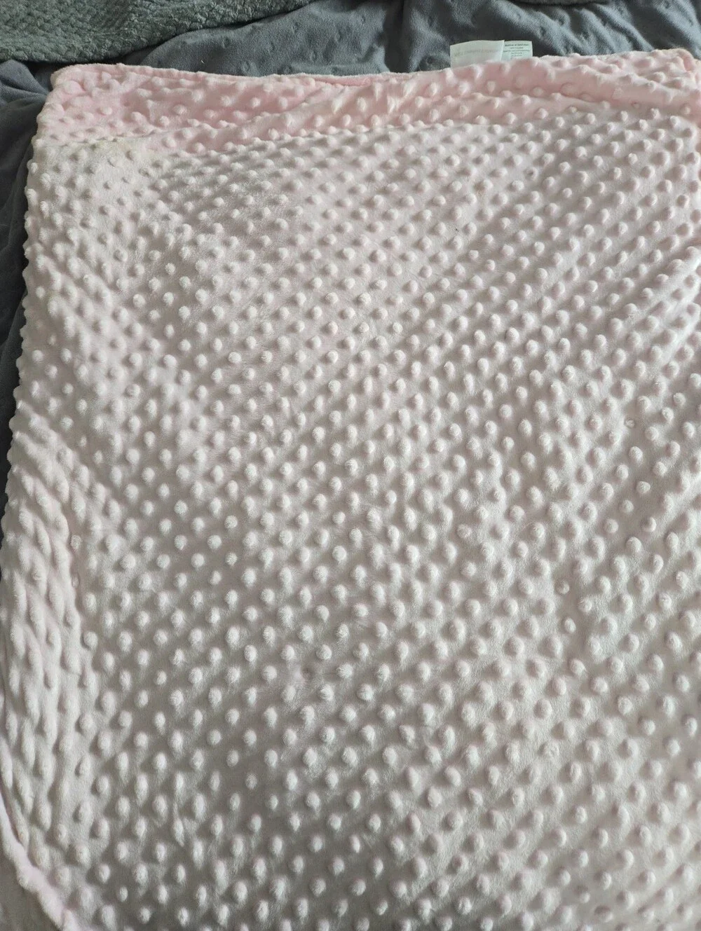 Soft Pink Dimple Minky Weighted Blanket